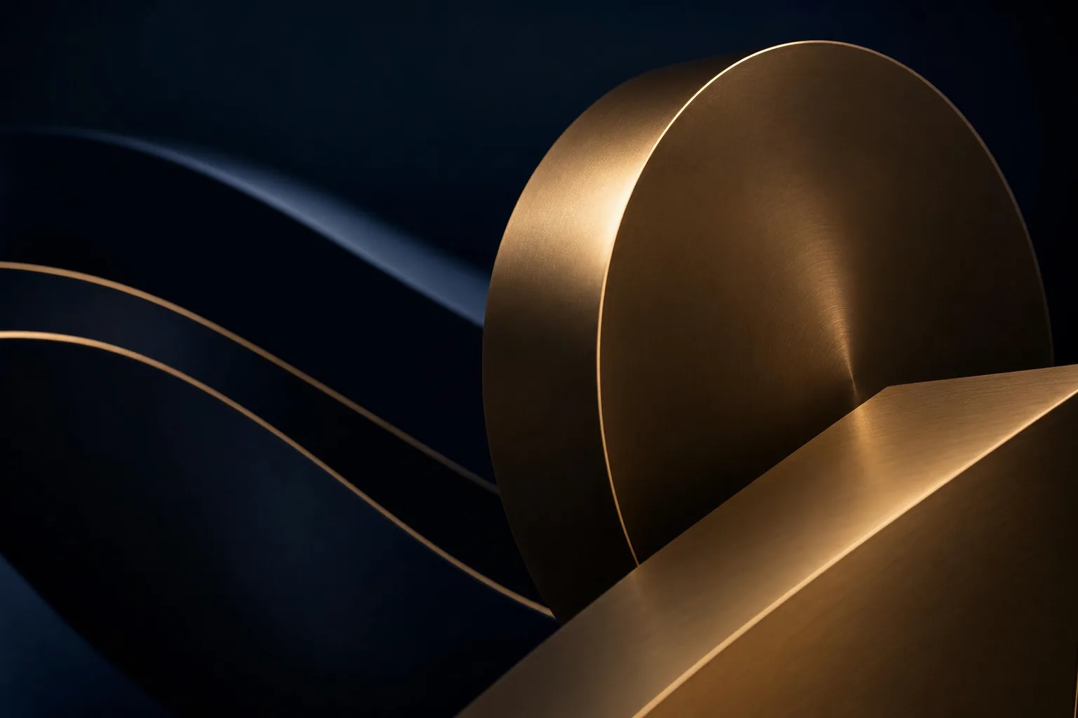 Abstract navy and bronze security composition